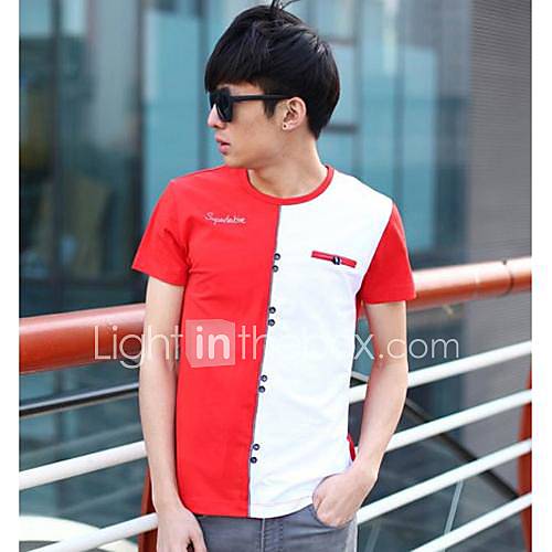 Mens New Neck Slim Short sleeve Leisure Top