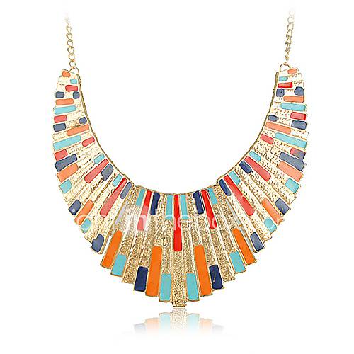 Yumfeel Womens Vintage Multilayer Metal Tassel Link Necklace