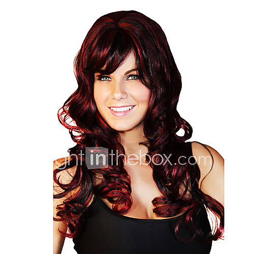 Fancy Ball Synthetic Party Wig Red Wine Devil Cospaly Wig