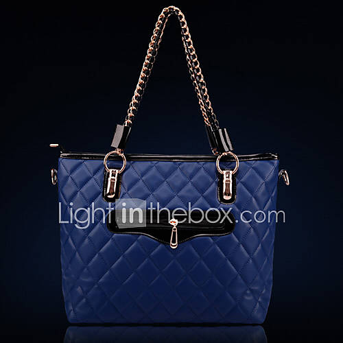 XIUQIU Womens Fashion Leather Tote Bag(Blue)
