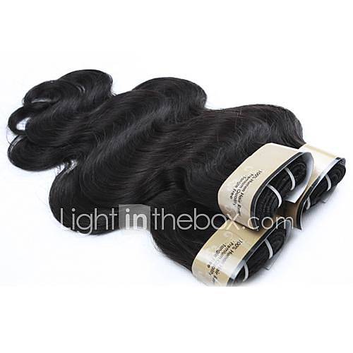 18 20 22 24 Color 1B Grade 4A Peruvian Virgin Body Wave Human Hair Extension