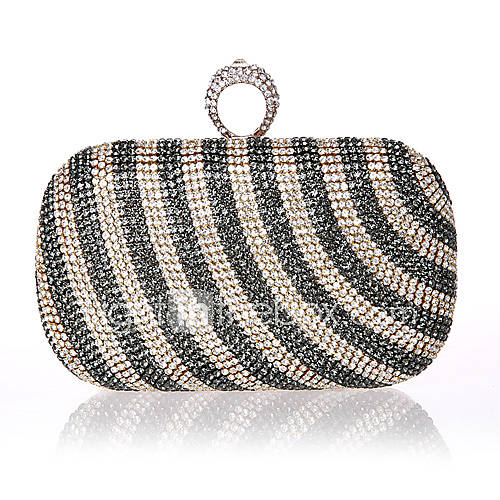 Freya WomenS Fashion Diamond Banquet Bag(Silver)