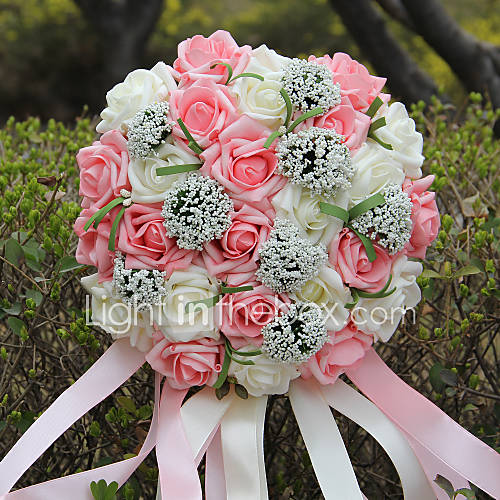 Round Shape Foam Wedding/Special Occation Bouquet(More Colors)