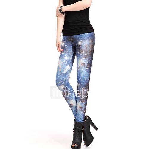 Elonbo Twinkle Star Style Digital Painting Tight Women Leggings