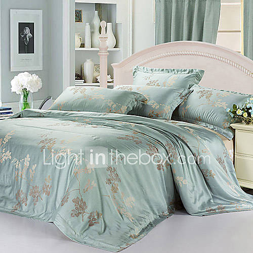 Mankedun Flutter Willow Pattern Small Tencel Fiber 4 PCS Set Bedding