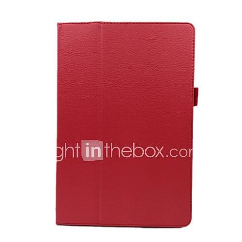 Lichee Pattern Upscale Solid Color PU Full Body Case with Stand for Asus T100