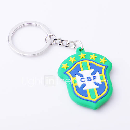 Brazilian National Emblem Rubber Key Buckle