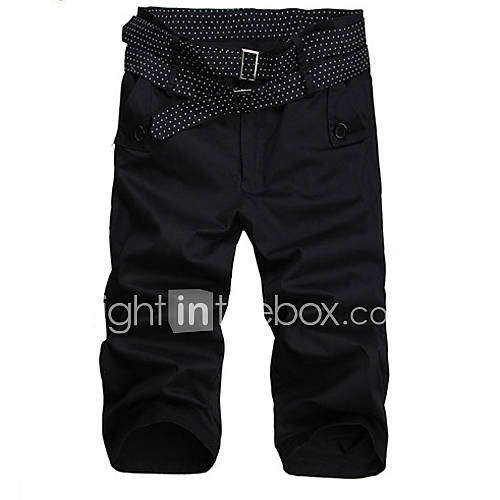 Shishangqiyi Korean Slim MenS Casual Pants(Black)