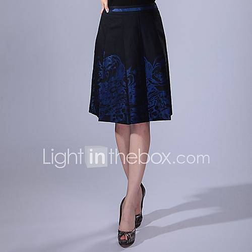 Cerel Elegant Print Vintage Midi Skirt