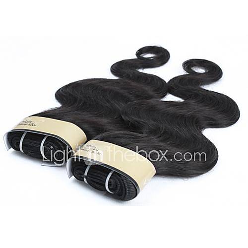 22 22 24 24 Color 1B Grade 4A Peruvian Virgin Body Wave Human Hair Extension