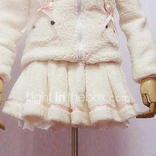 Pure White Bouffant Plush Sweet Lolita Skirt