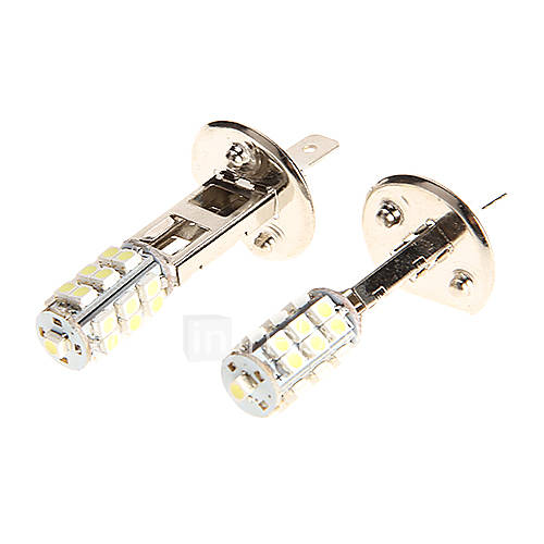 White 25 SMD LED Bulb Head Light Lamp for Motorcycle 2PCs