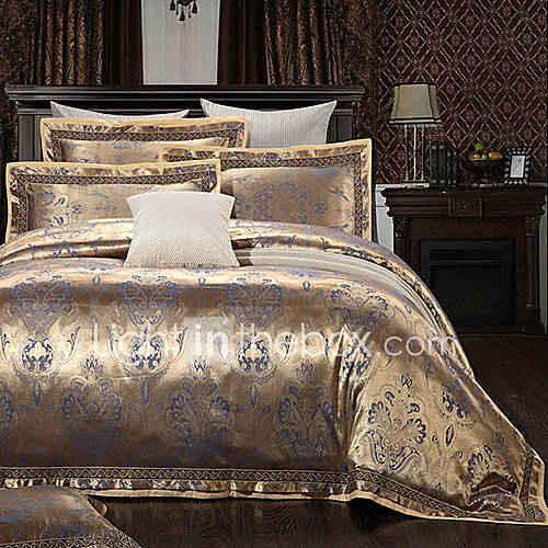 Mankedun Sophia Small Silk Jacquard 4 PCS Set Bedding