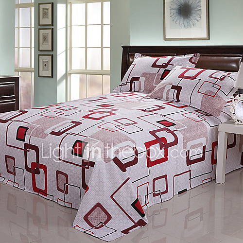 SINUOER Crash Three Piece Bedclothes Geometry(Screen Color)