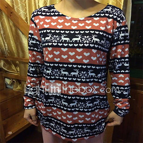 Womens the New Love Fawn Pattern Fleece T shirt