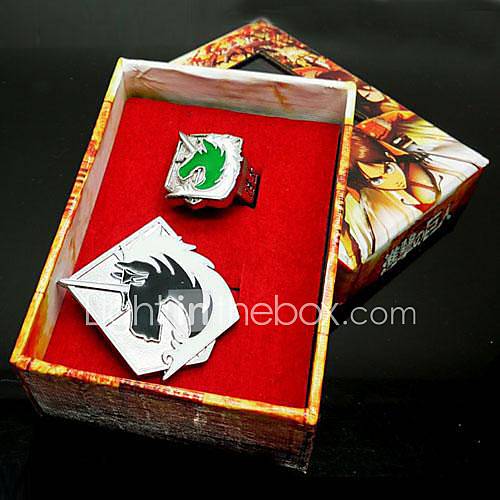 Attack on Titan Military Police Brigade Ring and Brooch Cosplay Accessory
