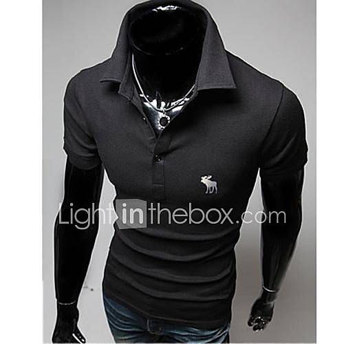 Mens Lapel Comfortable Short Sleeve Shirt