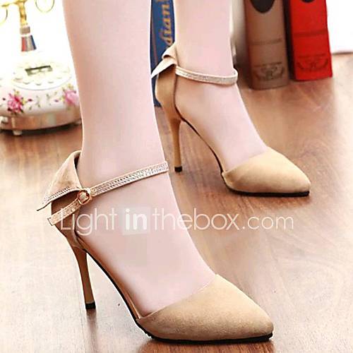 Sunfarey Womens Elegant Diamonade Solid Color Stiletto Heel Shoes