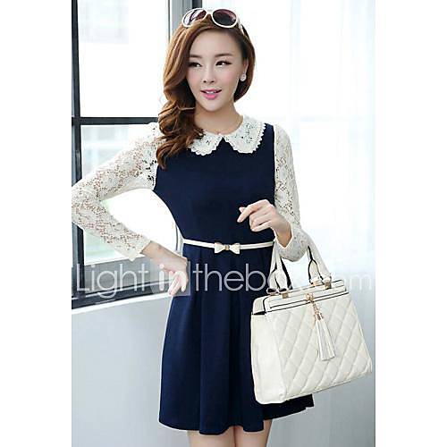 Womens Of The New Doll Collar Lace Dress
