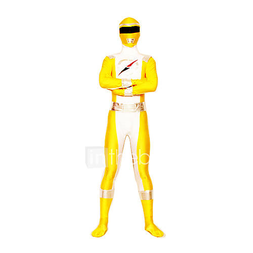 Power Ranger GoGo Sentai Boukenger Bouken Yellow Zentai Cosplay Costume