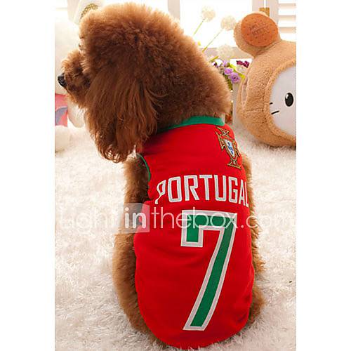 Petary Pets Cute World Cup Pattern Mesh Vest For Dog