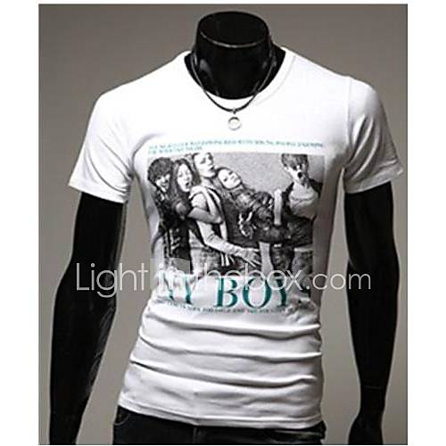 Mens Casual Fashion Print T Shirt