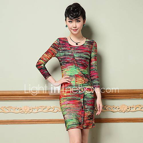 Womens Multicolour Work Party Dress