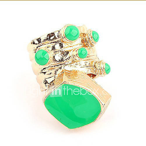 Ravier Womens Vintage Green Special Pattern Ring