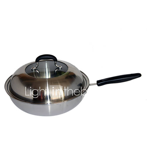 12 Tri layer Thicken Woks, Stainless Steel, W30cm x L48cm x H12cm