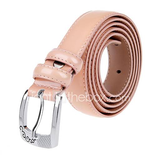 Womens Stylish Cow Split Leather Belt W/ Zinc Alloy Buckle