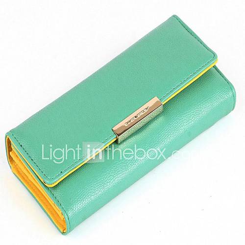 Womens PU Fold Clutch Long Section(Lining Color on Random)