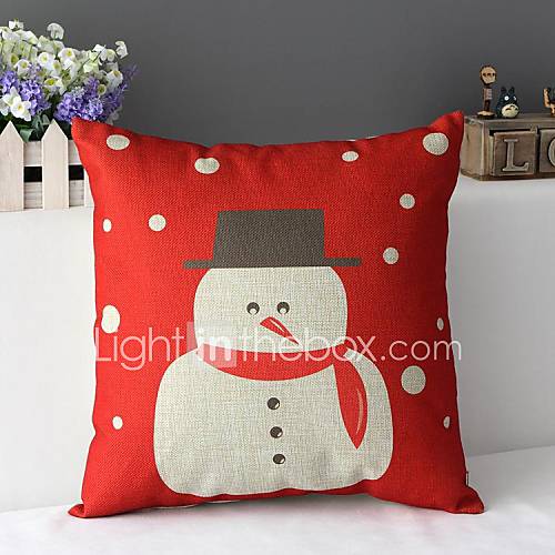 Cute Snow Mans Warm Huge Decorative Pillow Cover