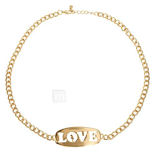 Shining Fashion Alloy Love Symbol Short Necklace (Screen Color)