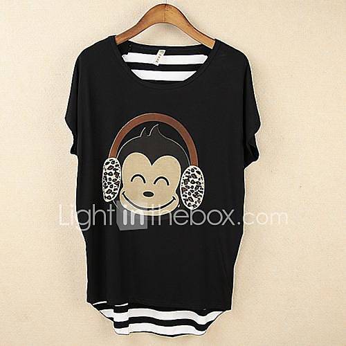 Womens Korean Wild Bat Sleeve Casual Slim Fit T Shirt