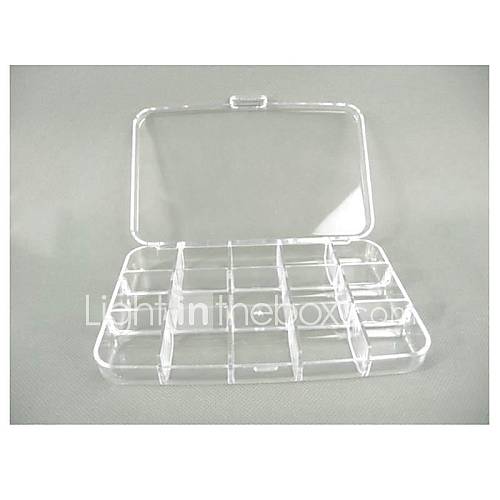 Plastic 15 Compartments Transparent Storage Case