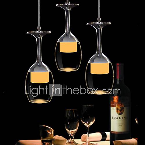 25cm Round 9W LED Bar Wineglass Chandelier Dining Room Pendant Lamp