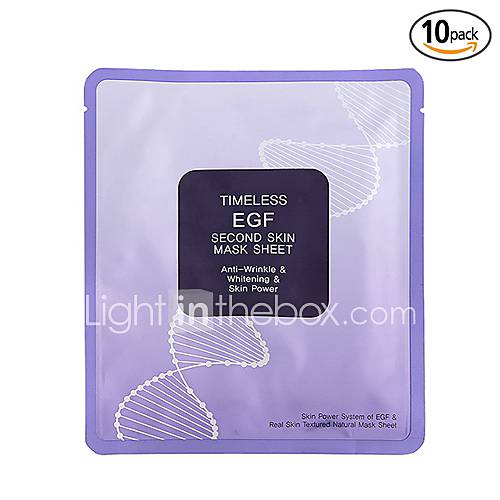 [TONYMOLY] [10pack] Timeless EGF Second Skin Mask 25ml (Anti aging, Brightening, Moisturizing)