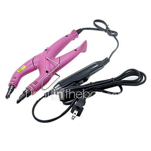 Professional Adjustable Hair Extensions Iron Fusion Keratin Heat Connector Wand Iron Purple US Plug