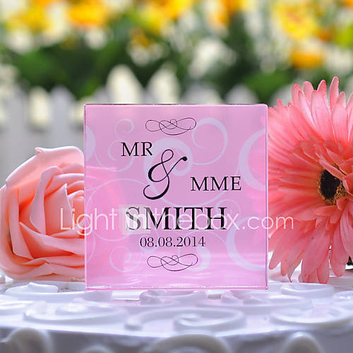 Personalized Floral Cake Topper