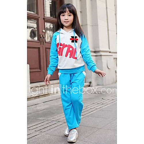 Girls Letter Pattern Casual Long Sleeve Clothing Sets