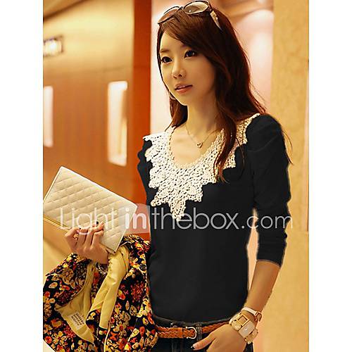 Meitiantian Slim Long Sleeve Black Bottoming Shirt