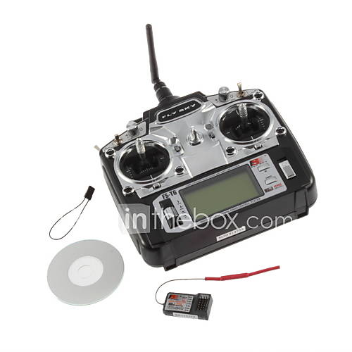 Flysky FS T6 6ch 2.4G with LCD Screen Transmitter Receiver For Heli Plane(Mode 2)