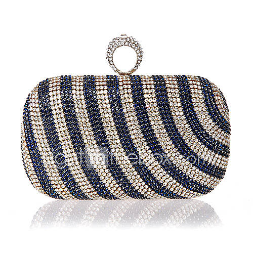 Freya WomenS Fashion Diamond Banquet Bag(Blue)
