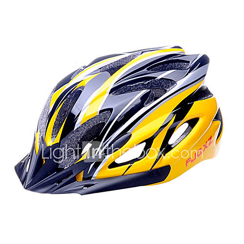 FJQXZ EPSPC Yellow and Black Integrally molded Cycling Helmet(18 Vents)