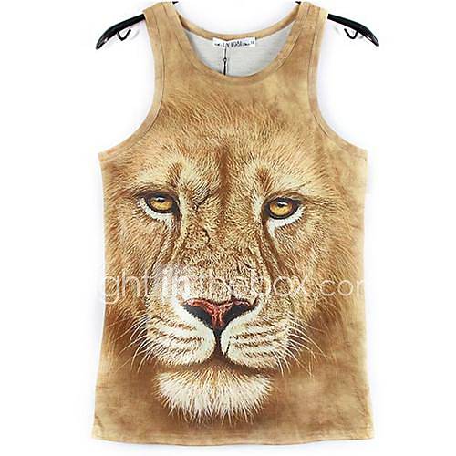 Mens 3D Animal Print Sports Vest T Shirt