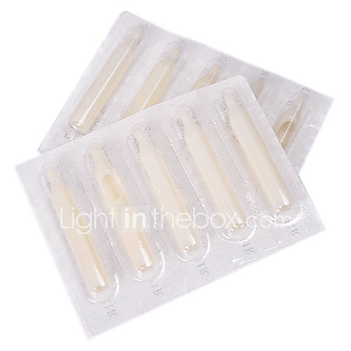 50Pcs Tattoo Disposable Nozzle Tube White Tip 11Rt