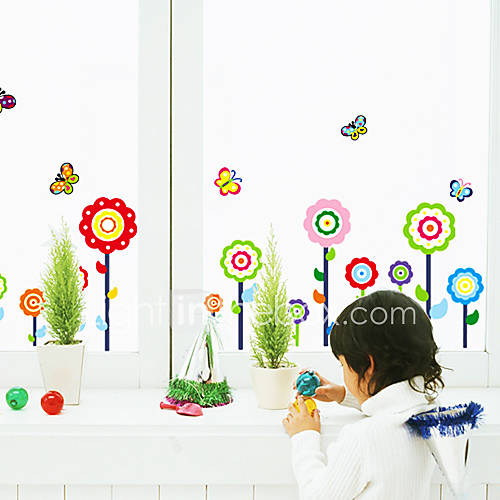 Cartoon Sunflowers Wall Stickers