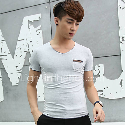 Senyue Mens Simple Slim Fit Short Sleeve T Shirt