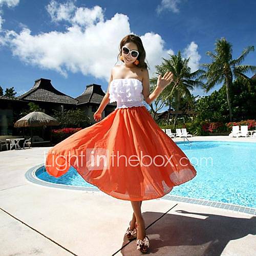 Womens Summer New Bohemian Beach Long Skirt