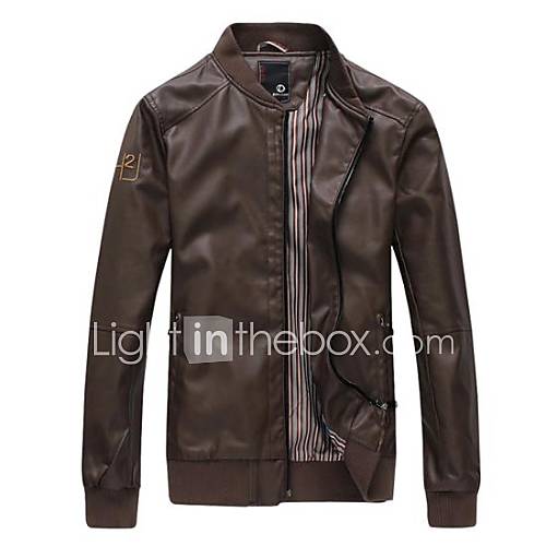 Mens Personality Fashion Leather Outerwear